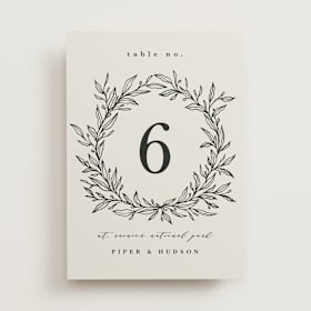 Table Numbers
