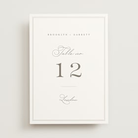 Table Numbers