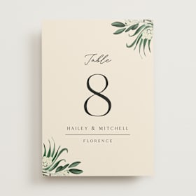 Table Numbers
