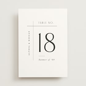 Table Numbers