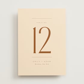 Table Numbers