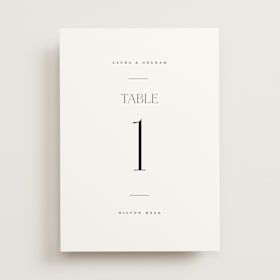 Table Numbers
