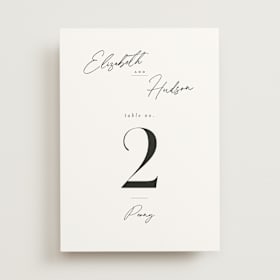 Table Numbers