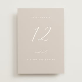 Table Numbers