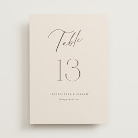 Table Numbers