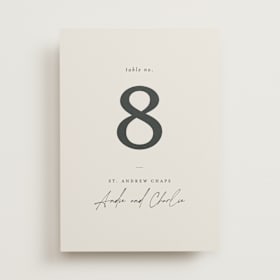 Table Numbers