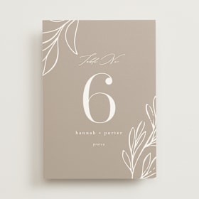 Table Numbers