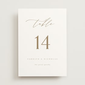 Table Numbers