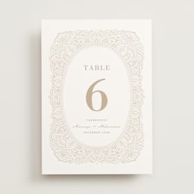 Table Numbers