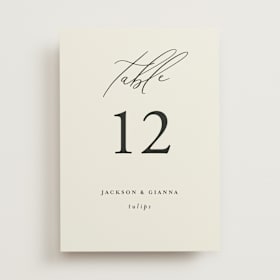 Table Numbers