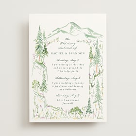Wedding Weekend Itinerary Cards