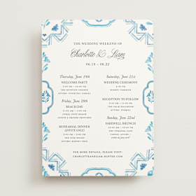 Wedding Weekend Itinerary Cards