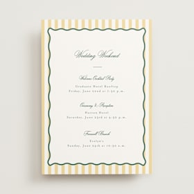 Wedding Weekend Itinerary Cards