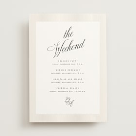 Wedding Weekend Itinerary Cards