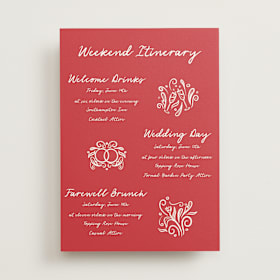 Wedding Weekend Itinerary Cards