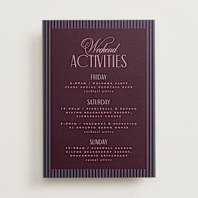 Wedding Weekend Itinerary Cards