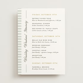 Wedding Weekend Itinerary Cards