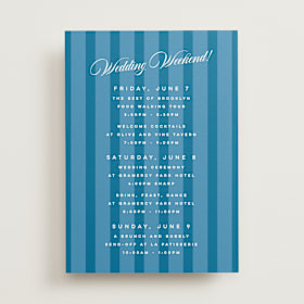 Wedding Weekend Itinerary Cards