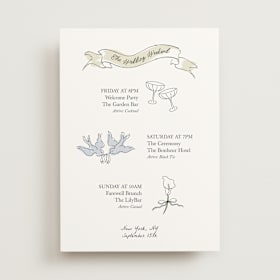 Wedding Weekend Itinerary Cards