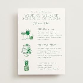 Wedding Weekend Itinerary Cards