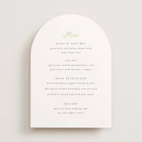 Foil-Pressed Menus