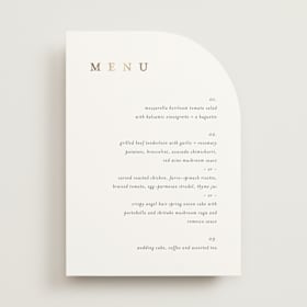 Foil-Pressed Menus