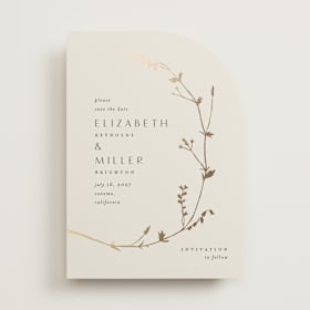 Foil-Pressed Save The Date Cards