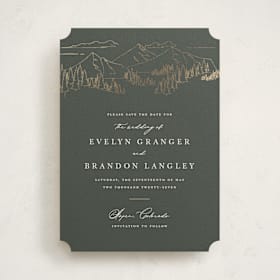 Foil-Pressed Save The Date Cards