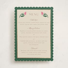 Foil-Pressed Menus
