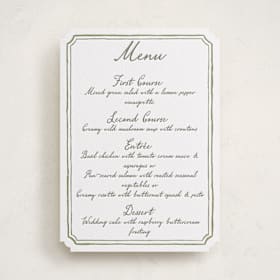 Letterpress Menu
