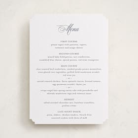 Letterpress Menu