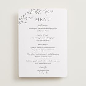 Letterpress Menu