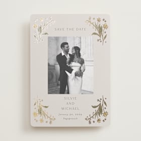 Foil-Pressed Save The Date Cards