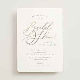 Foil-Pressed Bridal Shower Invitations