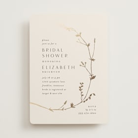 Foil-Pressed Bridal Shower Invitations