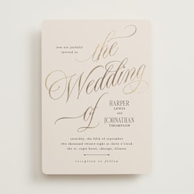 Foil-Pressed Wedding Invitations
