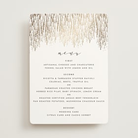 Foil-Pressed Menus