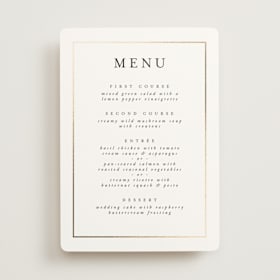 Foil-Pressed Menus