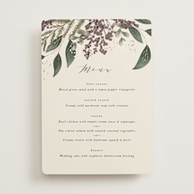 Foil-Pressed Menus