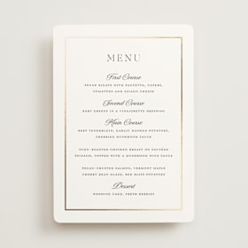 Foil-Pressed Menus