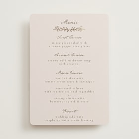 Foil-Pressed Menus