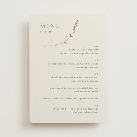 Foil-Pressed Menus