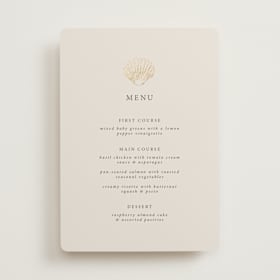 Foil-Pressed Menus