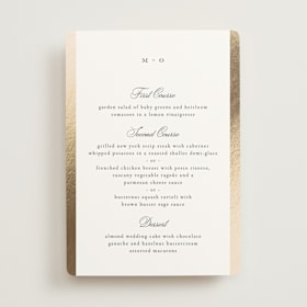 Foil-Pressed Menus