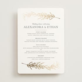 Foil-Pressed Menus