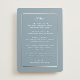 Foil-Pressed Menus