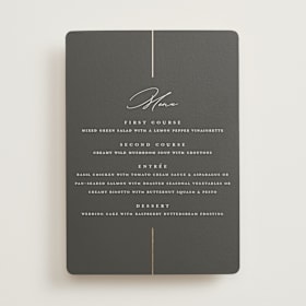 Foil-Pressed Menus