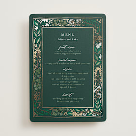 Foil-Pressed Menus