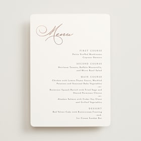 Foil-Pressed Menus