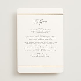 Foil-Pressed Menus